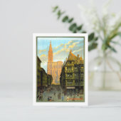 Het vintage Poster van de Reis, Straatsburg Briefkaart (Staand voorkant)