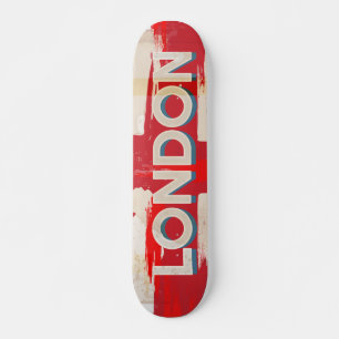 Het vintage Poster van de Unie van Londen Skateboard