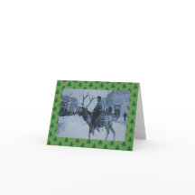 Het vintage Rendier w/snowman van de westerne