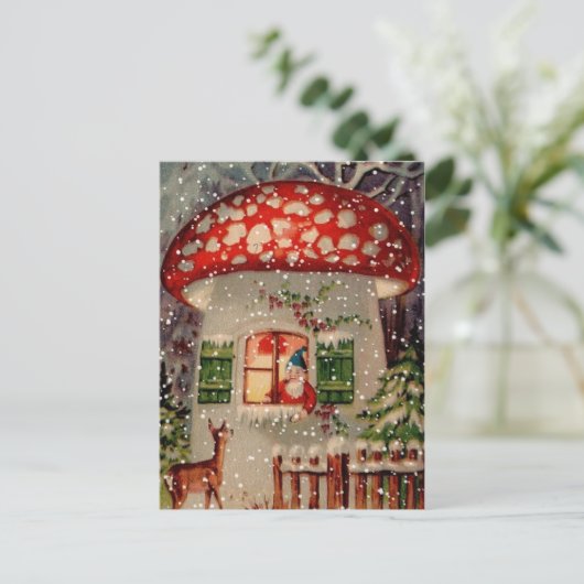 Het vintage Retro Briefkaart van Kerstmis (Staand voorkant)