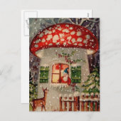 Het vintage Retro Briefkaart van Kerstmis (Voorkant / Achterkant)