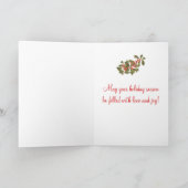 Het vintage Retro Wenskaart van Kerstmis Feestdagen Kaart (Binnen)