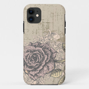 Het vintage Roze nam Achtergrond Grunge toe Case-Mate iPhone Case