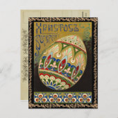 Het vintage Russische Briefkaart van Pasen (Voorkant / Achterkant)