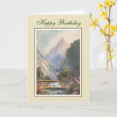 Het vintage schilderen kaart (Gele Bloem)