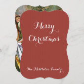 Het vintage Schilderen van Kerstmis onder de Feestdagenkaart (Voorkant / Achterkant)