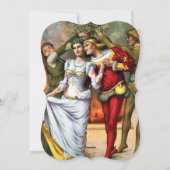 Het vintage Schilderen van Kerstmis onder de Feestdagenkaart (Achterkant)