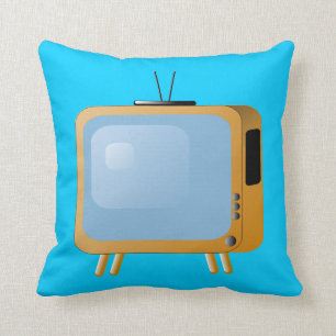 Het VINTAGE Sierkussen van de TELEVISIE
