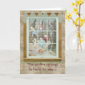 Het vintage Sprookje, groepeert Gelukkige Wensen Kaart (Gele Bloem)