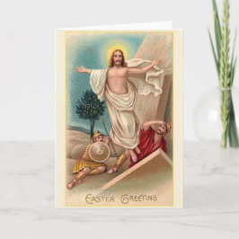 Het vintage Toegenomen Wenskaart van Jesus Easter Feestdagen Kaart