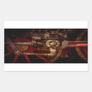 Het vintage toestel van de stoomtrein rechthoekige sticker