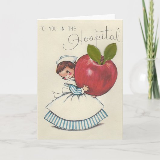 Het vintage Verblijf van het Ziekenhuis Kaart (Voorkant)