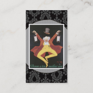 Het vintage Visitekaartje van de Alcoholische