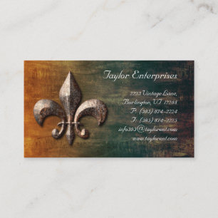 Het vintage Visitekaartje van Fleur DE lis Logo