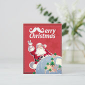 Het vintage Vrolijke Briefkaart van Kerstmis met (Staand voorkant)