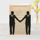 Het vintage Vrolijke Huwelijk Longfellow van de Kaart (Gele Bloem)