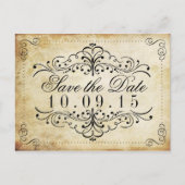 Het  Vintage Wedding Collectie Aankondigingskaart (Voorkant)