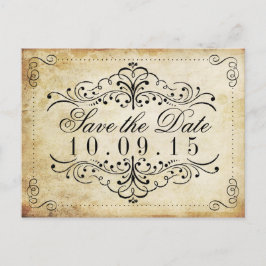 Het  Vintage Wedding Collectie Aankondigingskaart