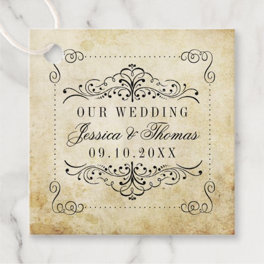 Het  Vintage Wedding Collectie Bedankjes Labels (Voorkant)