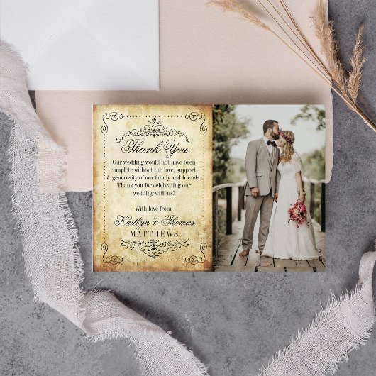 Het Vintage Wedding Collectie Bedankkaart
