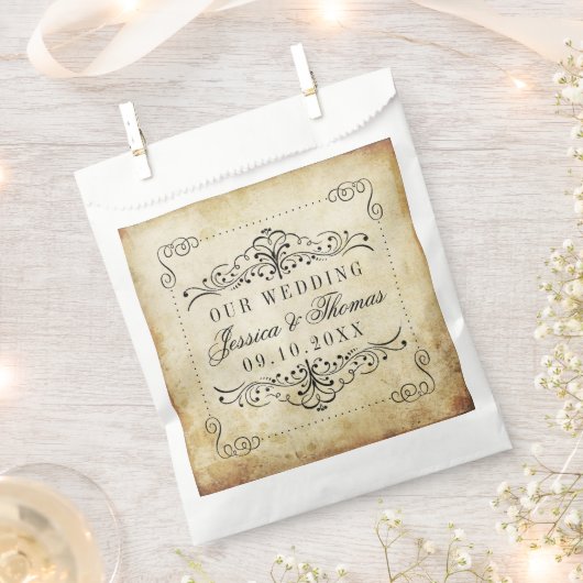 Het  Vintage Wedding Collectie Bedankzakje (Geknipt)