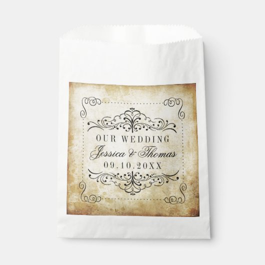 Het  Vintage Wedding Collectie Bedankzakje (Voorkant)