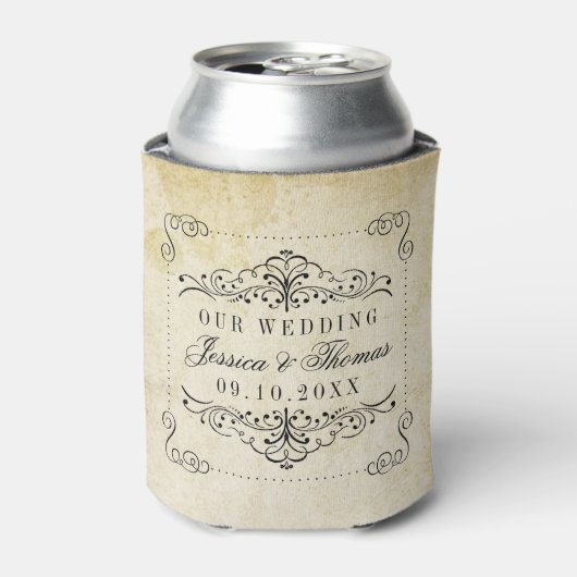 Het  Vintage Wedding Collectie Blikjeskoeler (Blikje Voorkant)