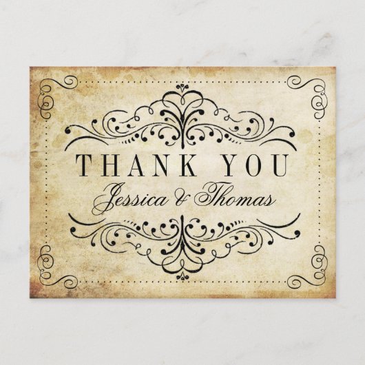 Het  Vintage Wedding Collectie Briefkaart (Voorkant)