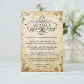 Het  Vintage Wedding Collectie Informatiekaartje (Staand voorkant)