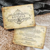 Het  Vintage Wedding Collectie Informatiekaartje