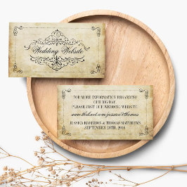 Het  Vintage Wedding Collectie Informatiekaartje