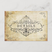 Het  Vintage Wedding Collectie Informatiekaartje (Voorkant)