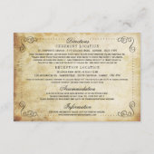 Het  Vintage Wedding Collectie Informatiekaartje (Achterkant)