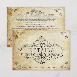 Het  Vintage Wedding Collectie Informatiekaartje