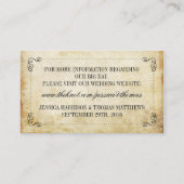 Het Vintage Wedding Collectie Informatiekaartje (Achterkant)