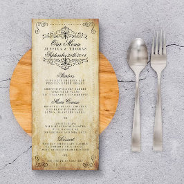 Het  Vintage Wedding Collectie Menu