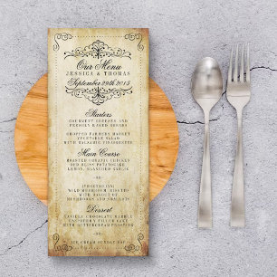 Het Vintage Wedding Collectie Menu