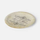 Het Vintage Wedding Collectie Papieren Bordje (Gekanteld)