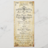 Het  Vintage Wedding Collectie Programmakaart (Voorkant)