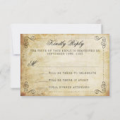 Het Vintage Wedding Collectie RSVP Kaartje (Achterkant)