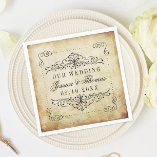 Het  Vintage Wedding Collectie Servet