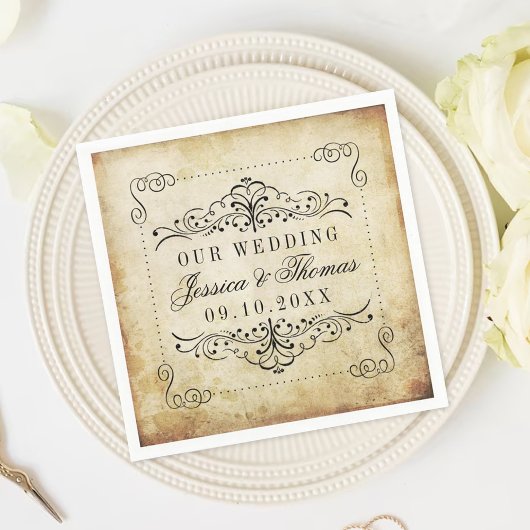 Het  Vintage Wedding Collectie Servet