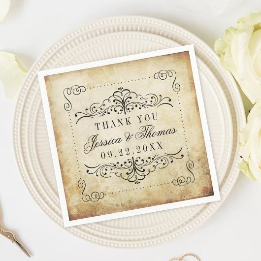 Het  Vintage Wedding Collectie Servetten