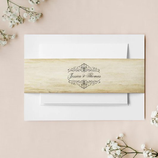 Het  Vintage Wedding Collectie Uitnodigingen Wikkel