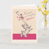 Het vintage Wenskaart van Afstuderen Kaart (Gele Bloem)