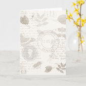 Het vintage Wenskaart van de Natuur, botanische Kaart (Gele Bloem)