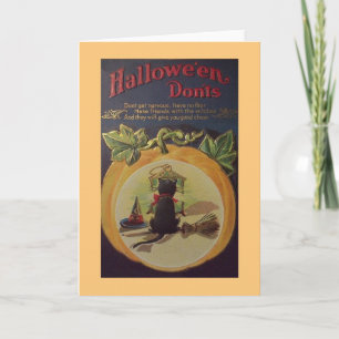 Het vintage Wenskaart van de Raad van Halloween Kaart