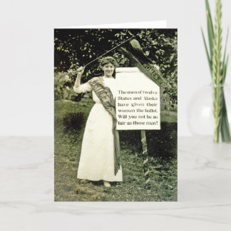 Het vintage Wenskaart van de Suffragette Kaart