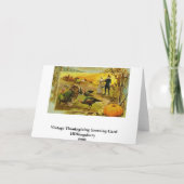 Het vintage Wenskaart van de Thanksgiving Feestdagen Kaart (Achterkant)