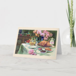 Het Vintage Wenskaart van de Thanksgiving "van het Feestdagen Kaart